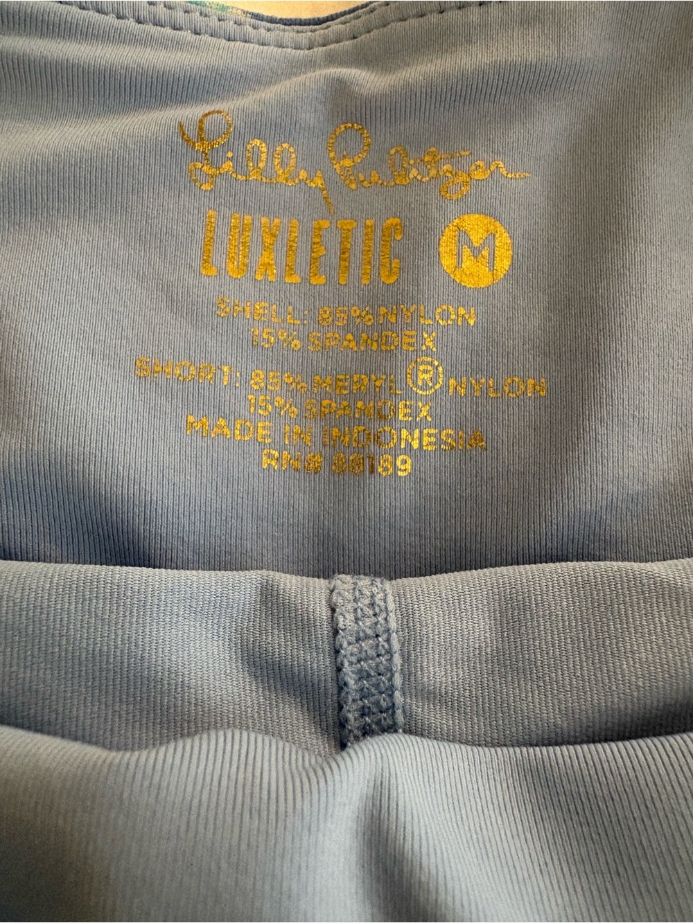 Lilly Pulitzer Light Blue Luxletic Active Top - Picture 3 of 3